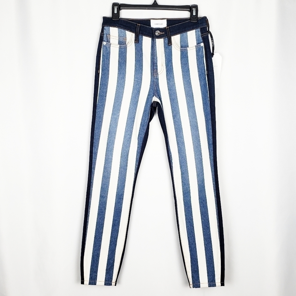 CURRENT/ELLIOTT high waist jeans in bay stripe
